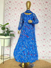 Blue printed party wear suit set - kasumi.in